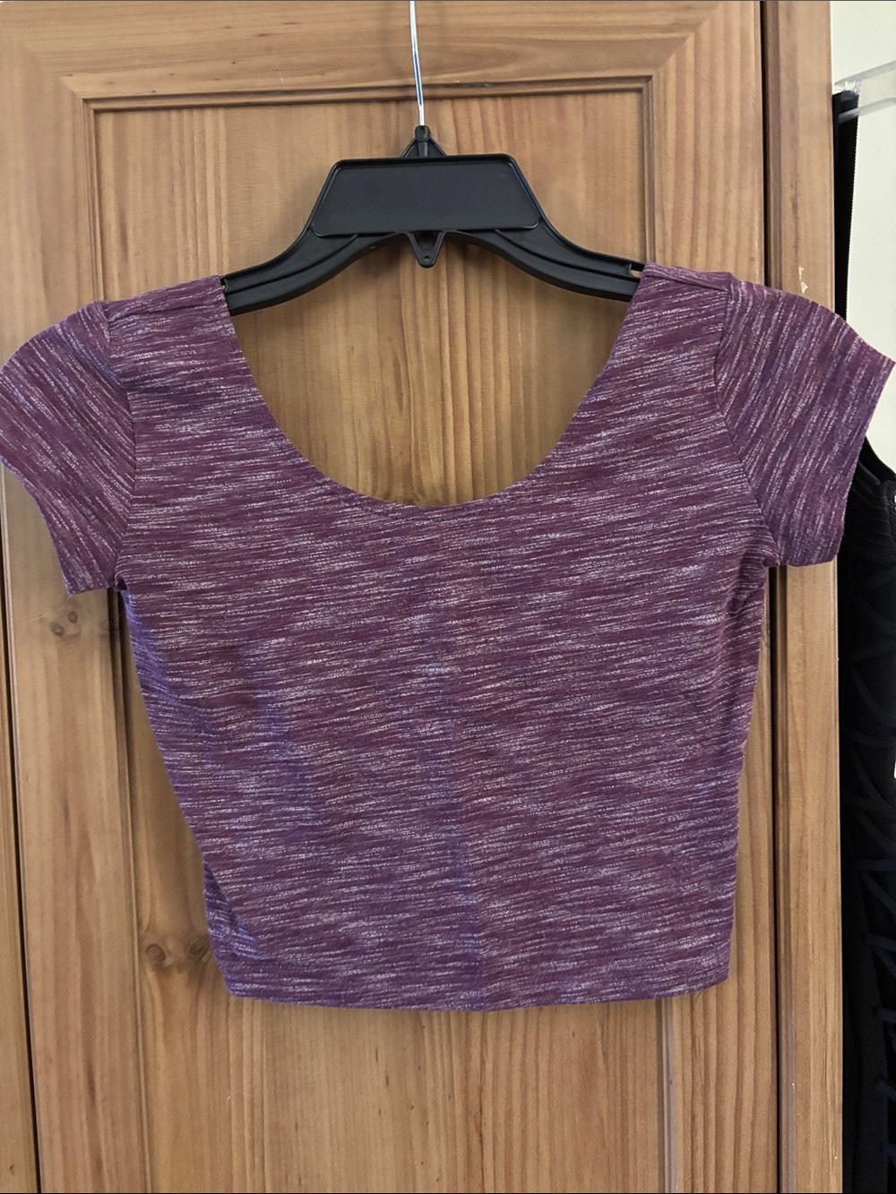 Garage Purple Heather Scoop Crop Top